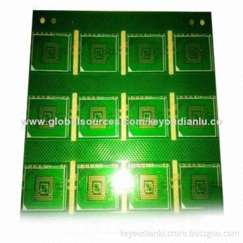 FR4 Double-sided Bare PCB with LF HASL Surface Finish, 1.6mm Board Thickness